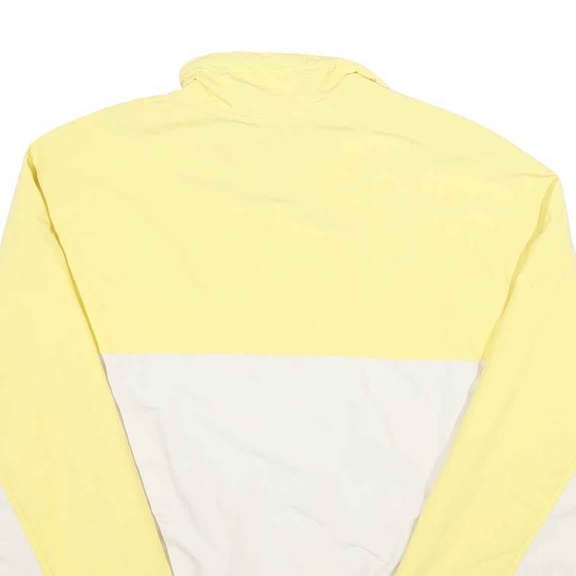 LEVI'S Womens Yellow & White Nylon Zip Jacket S Colourblock Casual Lightweight