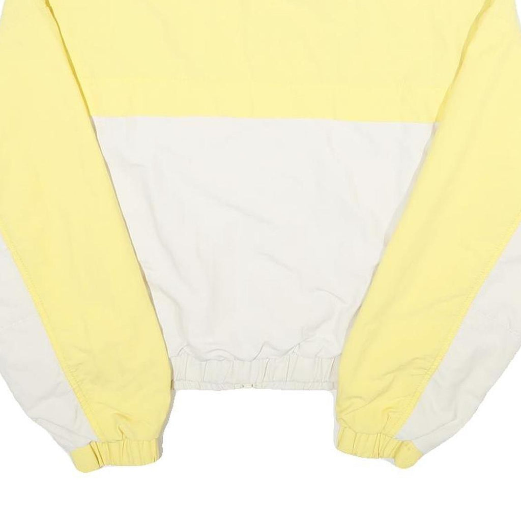 LEVI'S Womens Yellow & White Nylon Zip Jacket S Colourblock Casual Lightweight