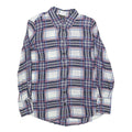MASSIMO DUTTI Womens Blue Plaid Shirt S Check Button-Up Long Sleeve