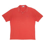 FILA Mens Red Short Sleeve Plain Polo Shirt L Classic Cotton Tee