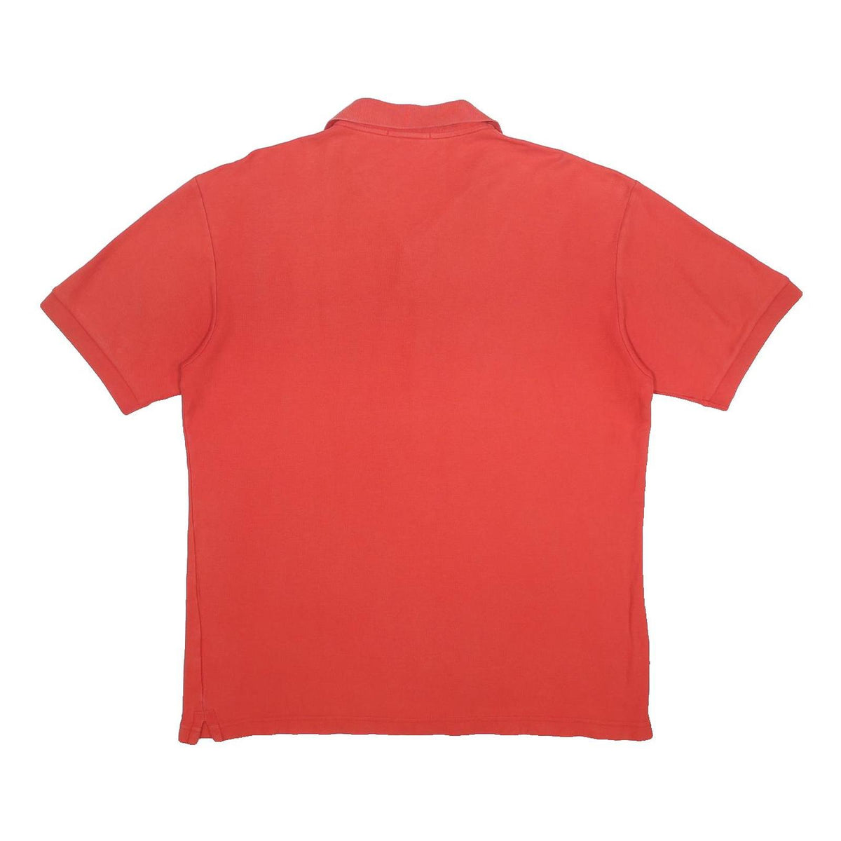 FILA Mens Red Short Sleeve Plain Polo Shirt L Classic Cotton Tee