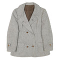 REBECCA Womens Grey Wool Blend Button Jacket S Woven Classic Stylish Warm