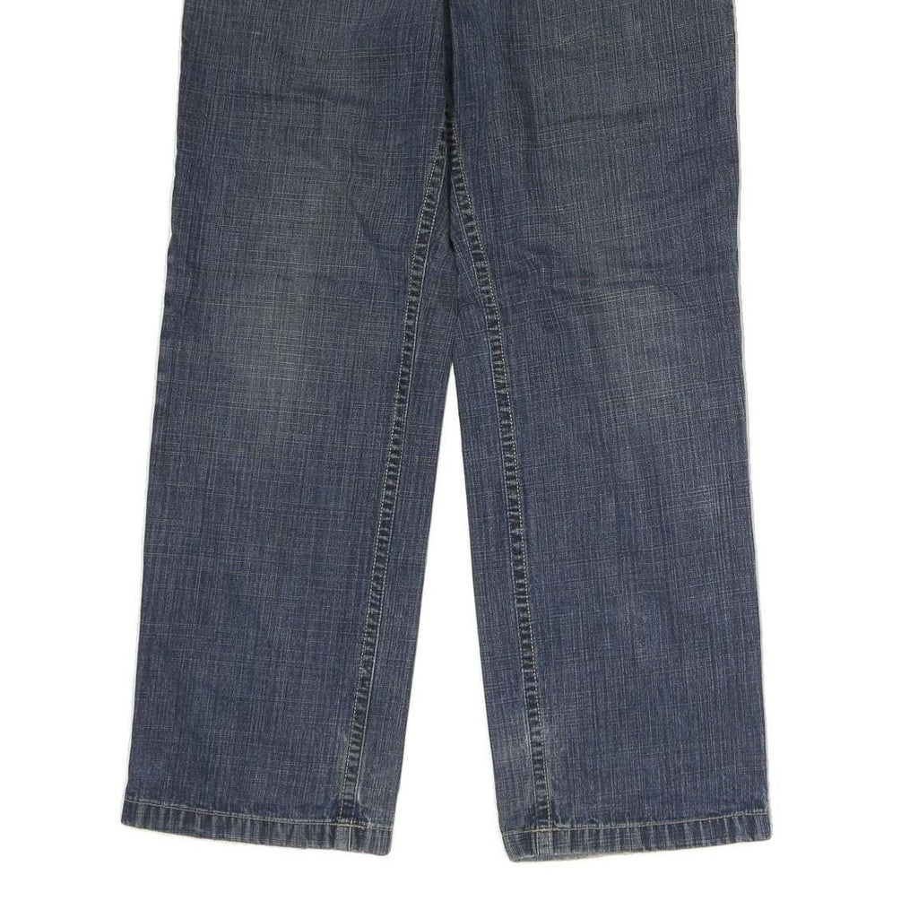 CLUSIO Mens Regular Fit Blue Denim Jeans W32 L30 Classic Cotton Zip Pockets