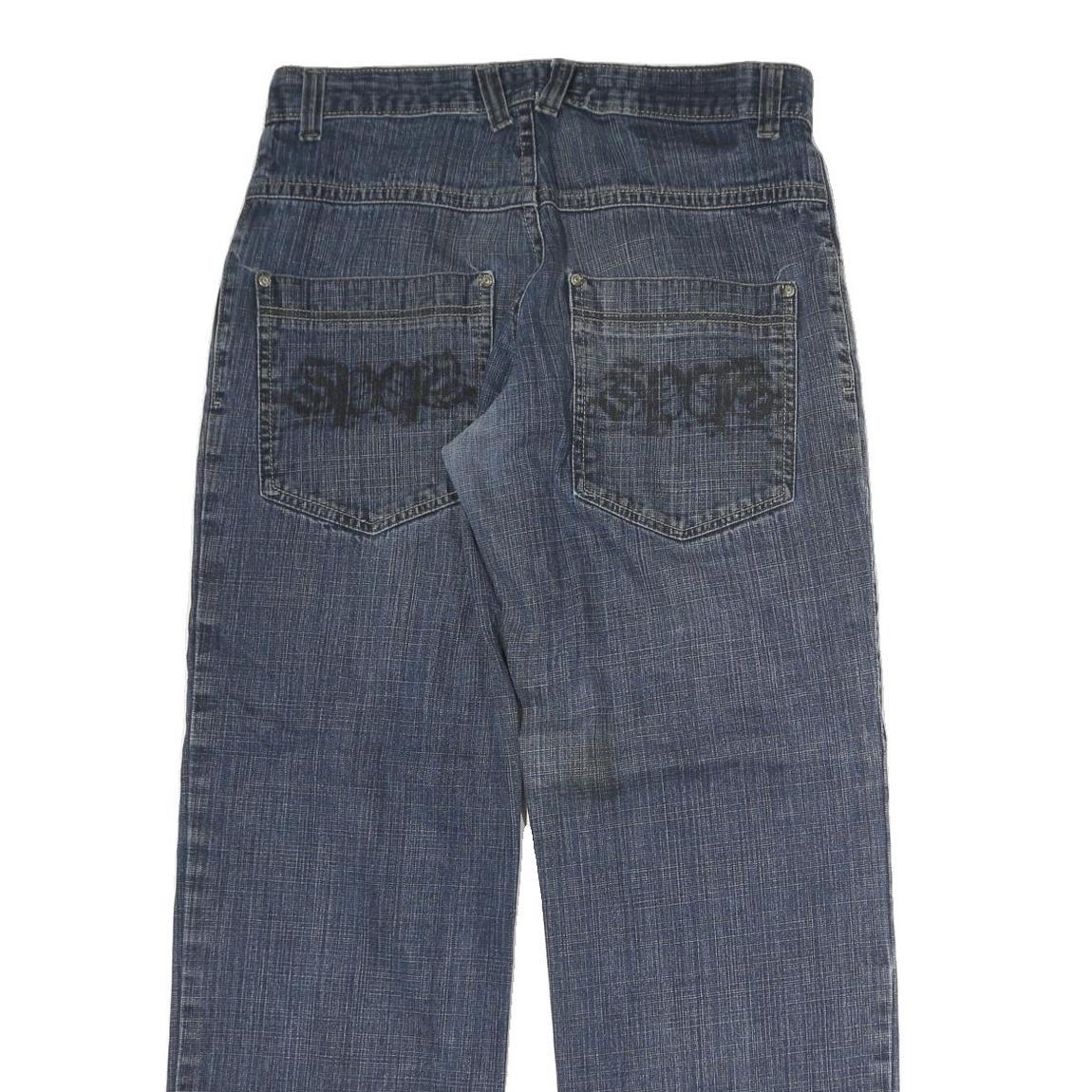 CLUSIO Mens Regular Fit Blue Denim Jeans W32 L30 Classic Cotton Zip Pockets