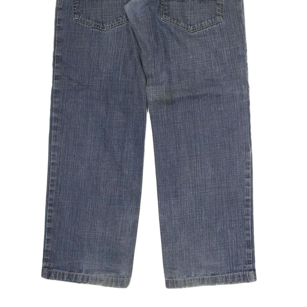 CLUSIO Mens Regular Fit Blue Denim Jeans W32 L30 Classic Cotton Zip Pockets