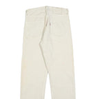 LEVI'S 501 Womens Jeans Cream Regular Straight Denim W28 L28 Classic Button Fly