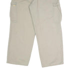 DICKIES Mens Cotton Beige Relaxed Cargo Trousers W38 L32 Workwear Pockets Zip
