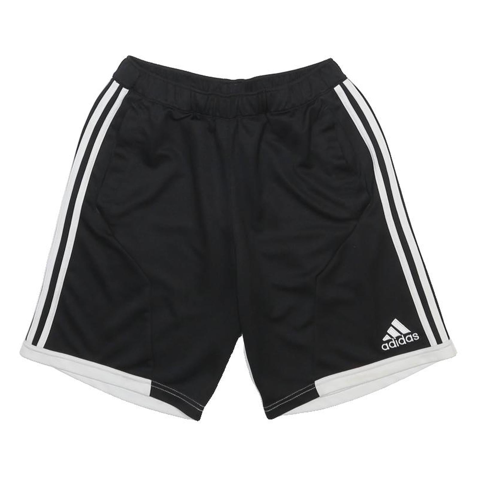 ADIDAS Mens Shorts Black & White Casual Regular M W24 Polyester Sportswear