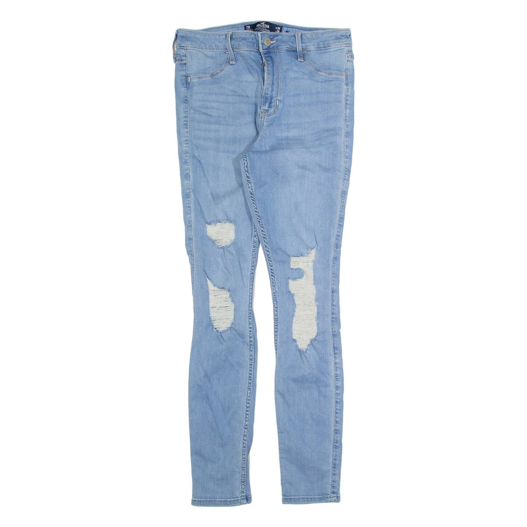 HOLLISTER Distressed Womens Jeans Blue Slim Skinny Stone Wash W28 L28