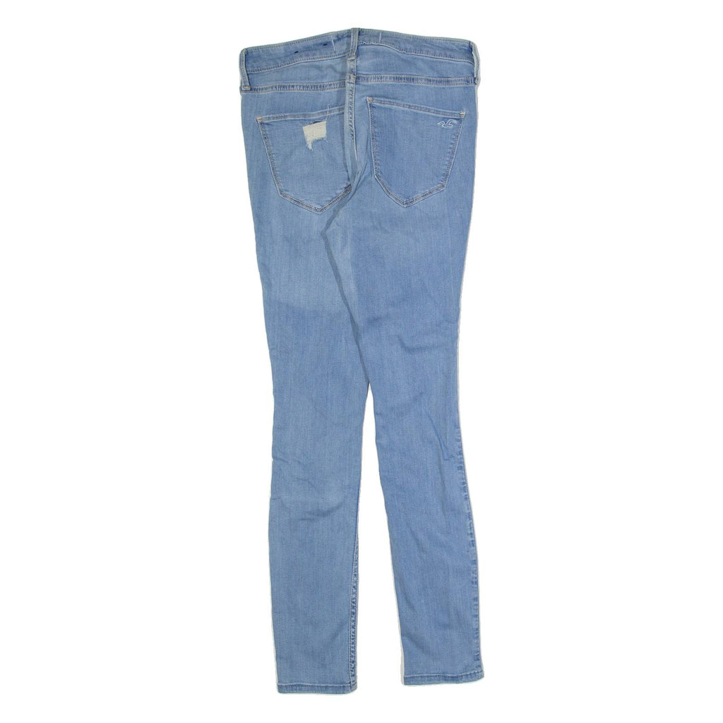 HOLLISTER Distressed Womens Jeans Blue Slim Skinny Stone Wash W28 L28