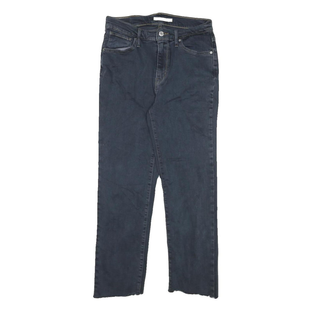 LEVI'S 724 Womens Slim Jeans Denim Dark W27 L24 Raw Hem Classic Style