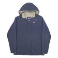 PATAGONIA Mens Blue & Navy Outdoor Jacket L Nylon Hooded Zip Plain Classic Fit