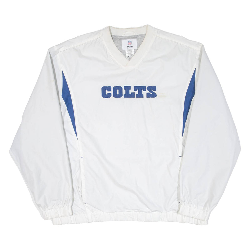NFL Colts Mens Sweatshirt White V-Neck USA L