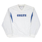 NFL Colts Mens Sweatshirt White V-Neck USA L