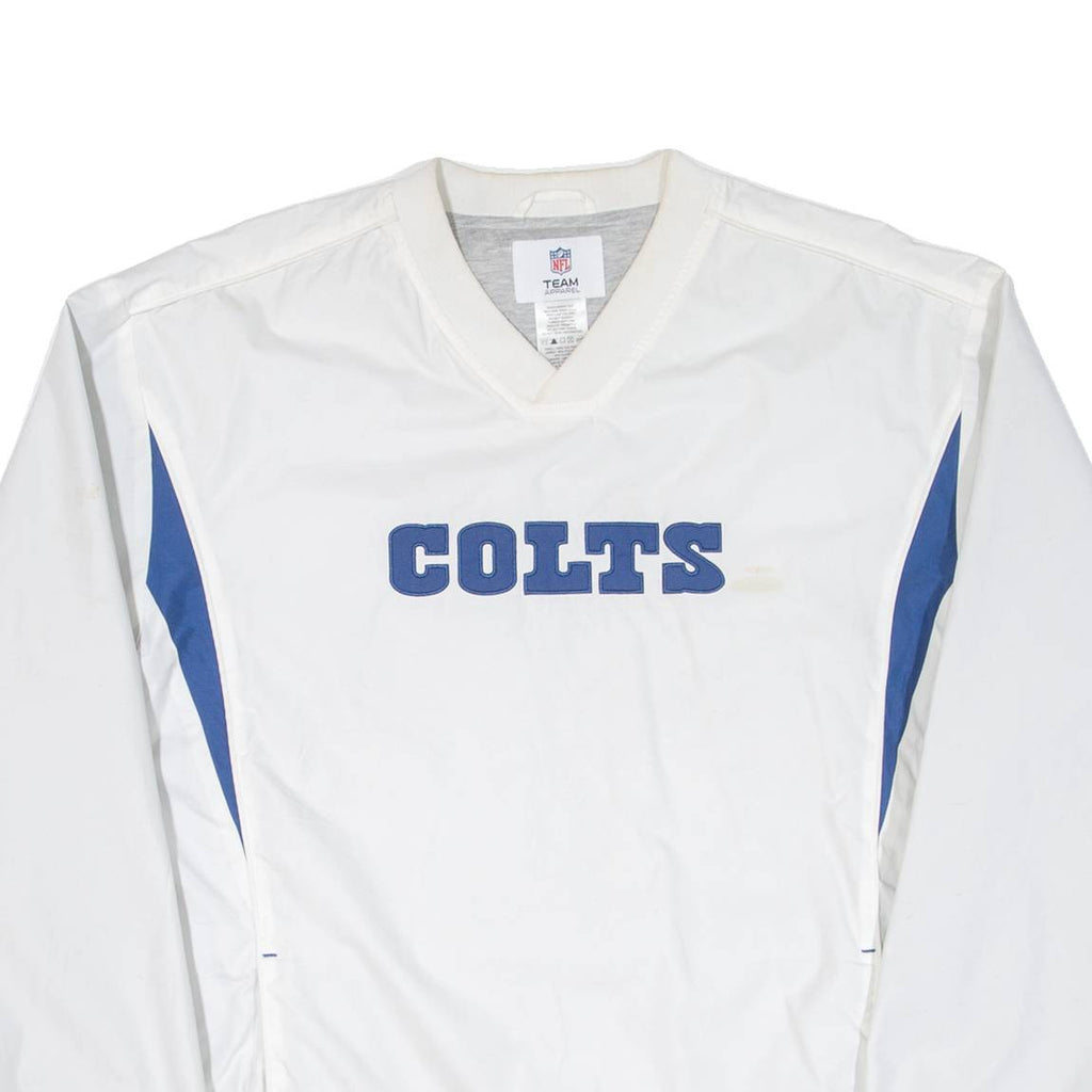 NFL Colts Mens Sweatshirt White V-Neck USA L