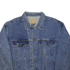 MARYK & CO Mens Blue Denim Button Jacket L Cotton Classic Casual Lightweight