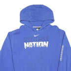 NIKE Mens Blue Norse Nation Pullover Hoodie M Sports Graphic Sweatshirt