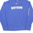 NIKE Mens Blue Norse Nation Pullover Hoodie M Sports Graphic Sweatshirt