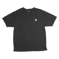 CARHARTT Mens Black Pocket T-Shirt L Short Sleeve Crew Neck Classic Workwear