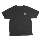 CARHARTT Mens Black Pocket T-Shirt L Short Sleeve Crew Neck Classic Workwear