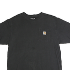 CARHARTT Mens Black Pocket T-Shirt L Short Sleeve Crew Neck Classic Workwear