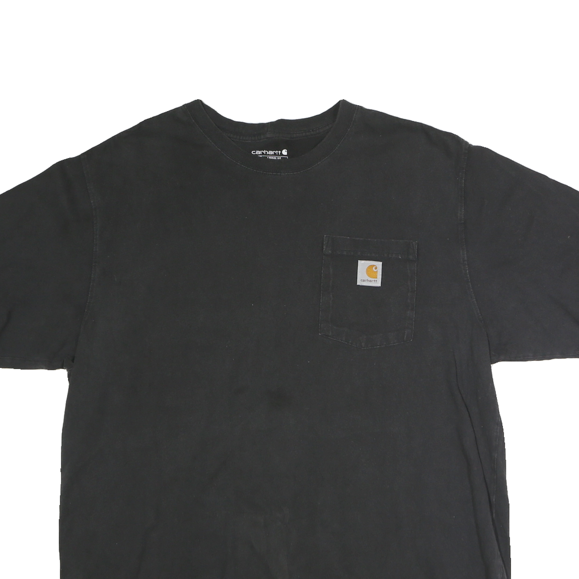 CARHARTT Mens Black Pocket T-Shirt L Short Sleeve Crew Neck Classic Workwear