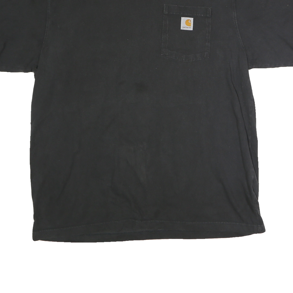CARHARTT Mens Black Pocket T-Shirt L Short Sleeve Crew Neck Classic Workwear