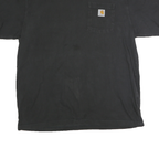 CARHARTT Mens Black Pocket T-Shirt L Short Sleeve Crew Neck Classic Workwear