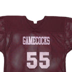 RUSSELL ATHLETIC Womens Maroon Gamecocks Graphic T-Shirt M Short Sleeve V-Neck