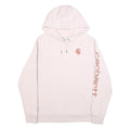 CARHARTT Womens Pink Hoodie L Cotton Blend Pullover Logo Print