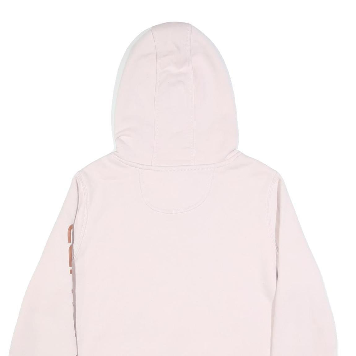 CARHARTT Womens Pink Hoodie L Cotton Blend Pullover Logo Print