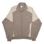 JOINVILLE Mens Beige & Brown Zip Jacket XL Wool Blend Plain Sports Casual