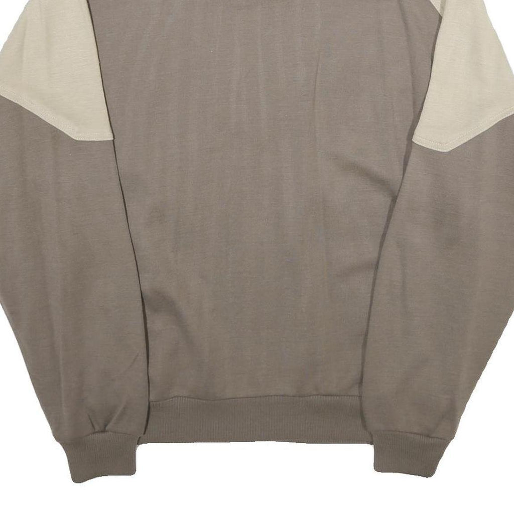 JOINVILLE Mens Beige & Brown Zip Jacket XL Wool Blend Plain Sports Casual