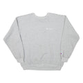 CHAMPION Mens Grey Cotton Blend Crew Neck L Sweatshirt Logo Embroidered