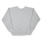 CHAMPION Mens Grey Cotton Blend Crew Neck L Sweatshirt Logo Embroidered