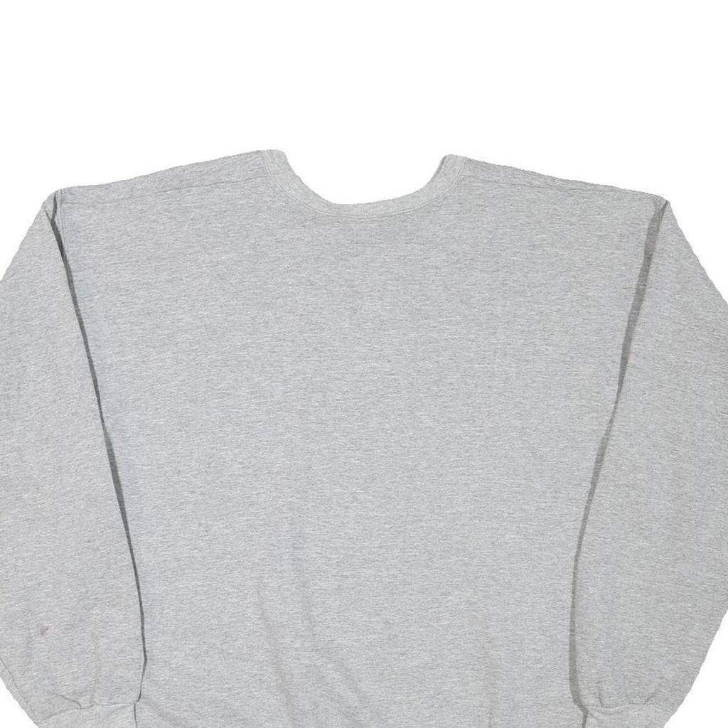 CHAMPION Mens Grey Cotton Blend Crew Neck L Sweatshirt Logo Embroidered