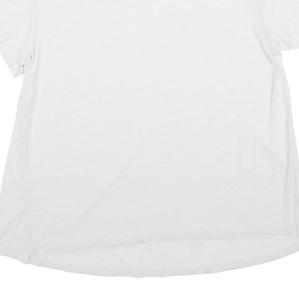 TOMMY HILFIGER Womens White T-Shirt L Short Sleeve Crew Neck Logo Print