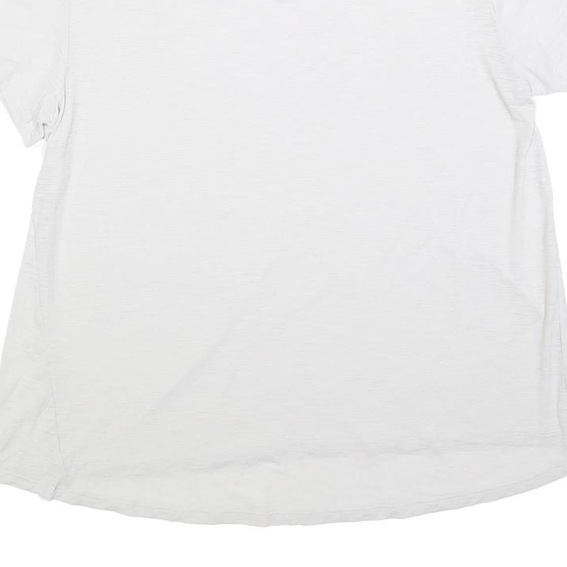 TOMMY HILFIGER Womens White T-Shirt L Short Sleeve Crew Neck Logo Print