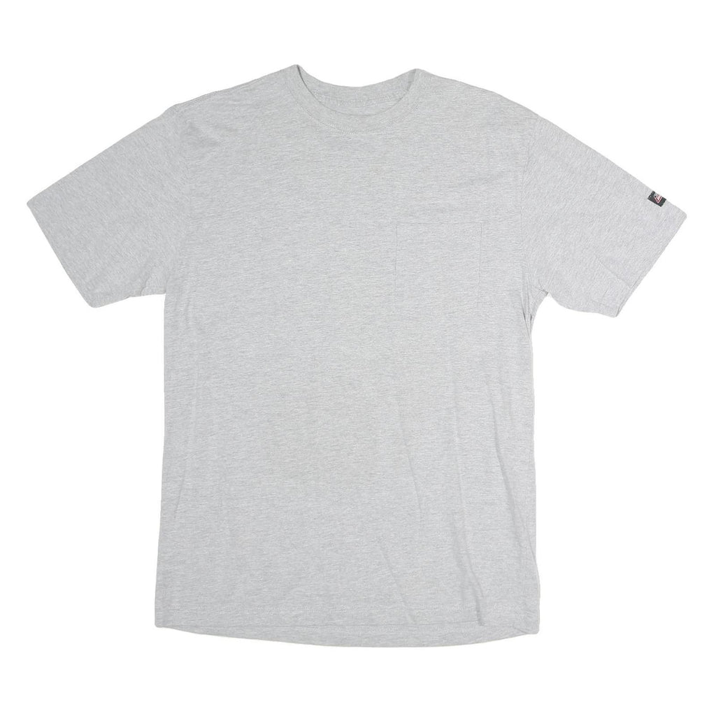 DICKIES Mens Grey Pocket T-Shirt L Short Sleeve Crew Neck Cotton Casual Wear