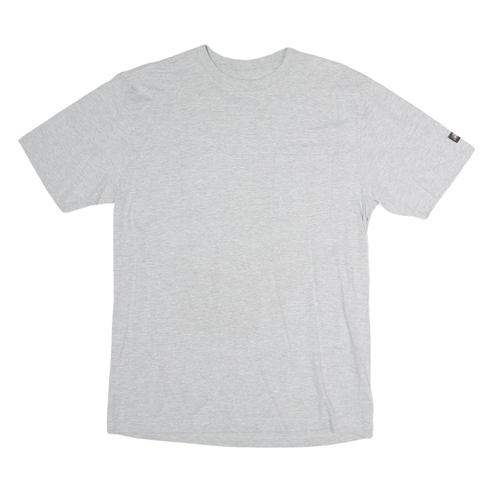 DICKIES Mens Grey Pocket T-Shirt L Short Sleeve Crew Neck Cotton Casual Wear