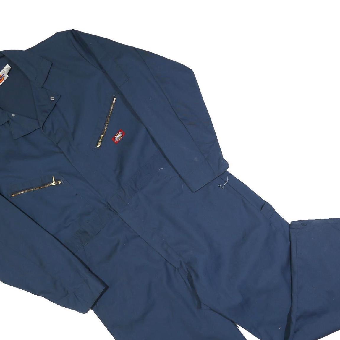 DICKIES Mens Navy Blue Cotton Blend Dungarees Regular Fit L W40 L30 Workwear