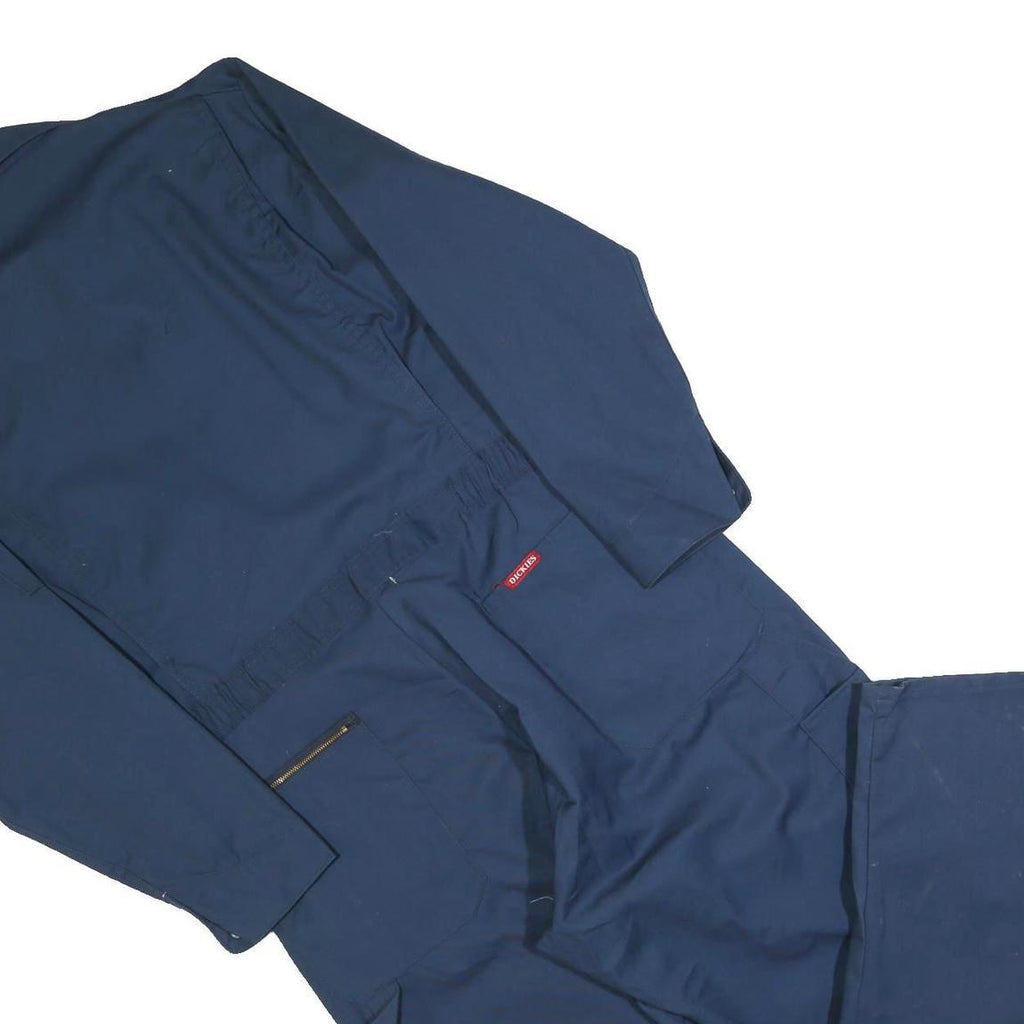 DICKIES Mens Navy Blue Cotton Blend Dungarees Regular Fit L W40 L30 Workwear