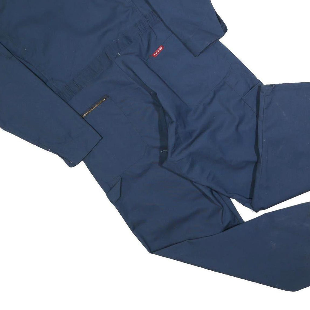 DICKIES Mens Navy Blue Cotton Blend Dungarees Regular Fit L W40 L30 Workwear