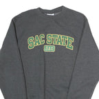 CHAMPION Mens Grey Sac State Dad Crew Neck S Sweatshirt Cotton Blend