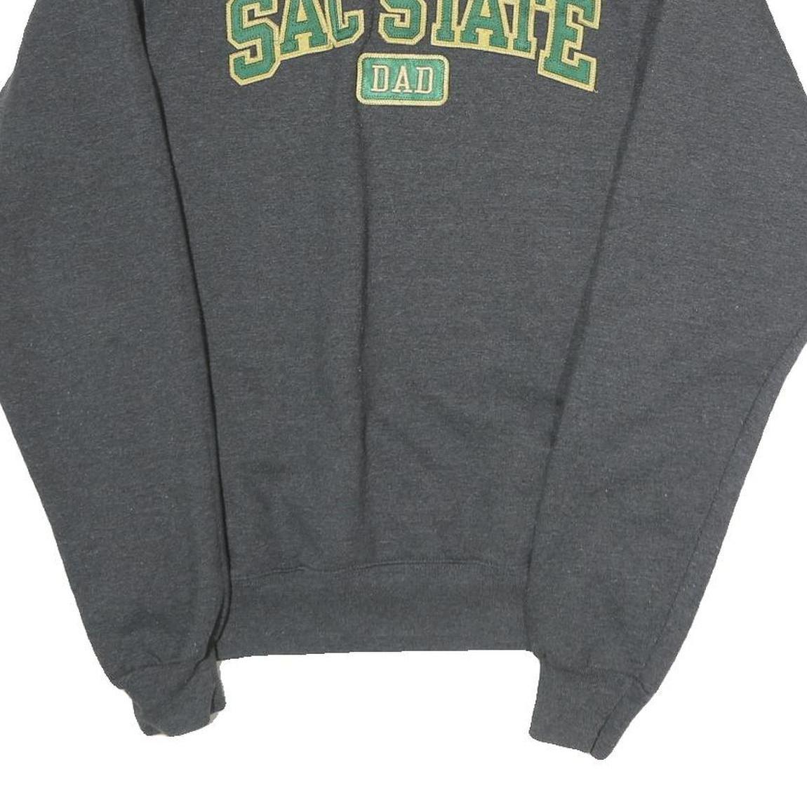 CHAMPION Mens Grey Sac State Dad Crew Neck S Sweatshirt Cotton Blend