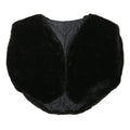 Womens Black Faux Fur Vest M Polyester Blend Plain Sleeveless Elegant Outerwear