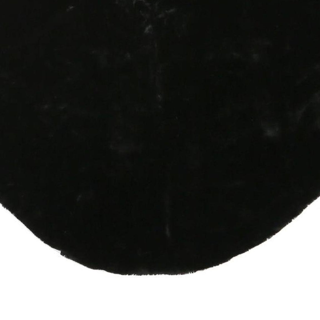 Womens Black Faux Fur Vest M Polyester Blend Plain Sleeveless Elegant Outerwear