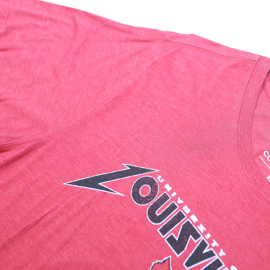COLOSSEUM Mens Red University Of Louisville Graphic T-Shirt XL Crew Neck Short