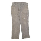 DICKIES Mens Jeans Beige Relaxed Loose Denim W36 L32 Workwear Carpenter Utility