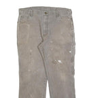 DICKIES Mens Jeans Beige Relaxed Loose Denim W36 L32 Workwear Carpenter Utility